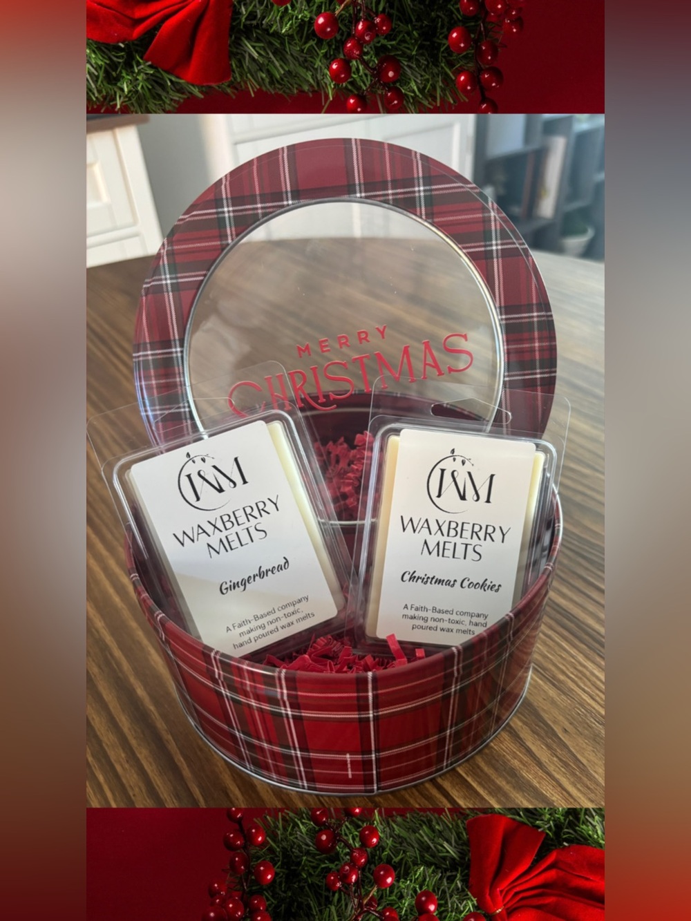 Hand Crafted Christmas Wax Melt 3 Piece Gift Set